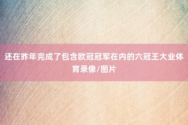 还在昨年完成了包含欧冠冠军在内的六冠王大业体育录像/图片
