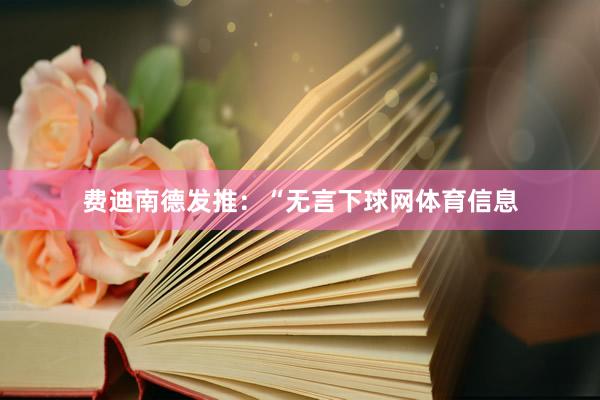 费迪南德发推：“无言下球网体育信息