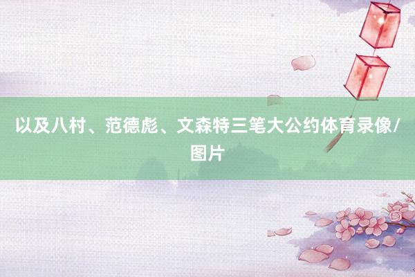 以及八村、范德彪、文森特三笔大公约体育录像/图片
