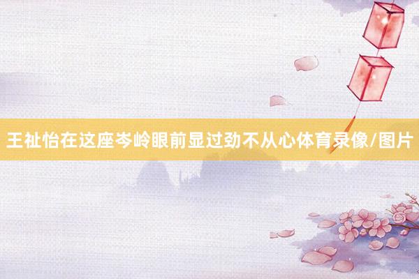 王祉怡在这座岑岭眼前显过劲不从心体育录像/图片