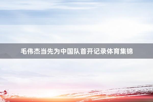 毛伟杰当先为中国队首开记录体育集锦