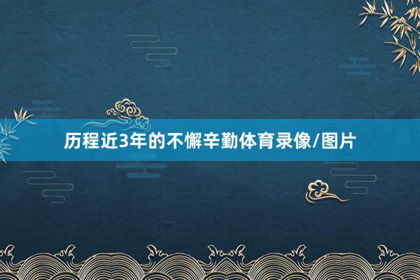 历程近3年的不懈辛勤体育录像/图片