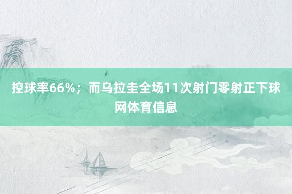 控球率66%；而乌拉圭全场11次射门零射正下球网体育信息