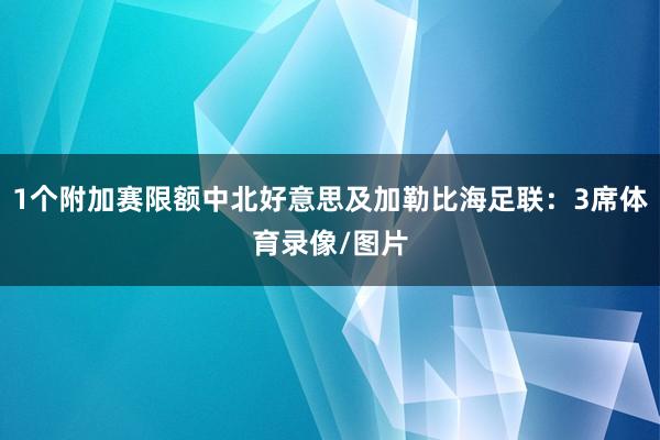 1个附加赛限额中北好意思及加勒比海足联：3席体育录像/图片