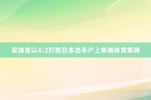 梁靖崑以4:2打败日本选手户上隼辅体育集锦