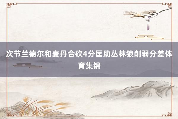 次节兰德尔和麦丹合砍4分匡助丛林狼削弱分差体育集锦