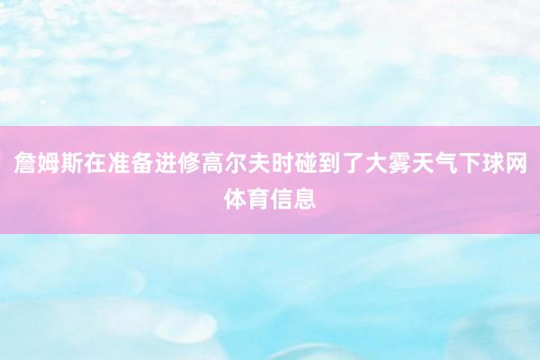 詹姆斯在准备进修高尔夫时碰到了大雾天气下球网体育信息