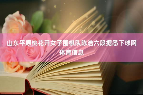 山东平原桃花开女子围棋队陈浩六段　　据悉下球网体育信息