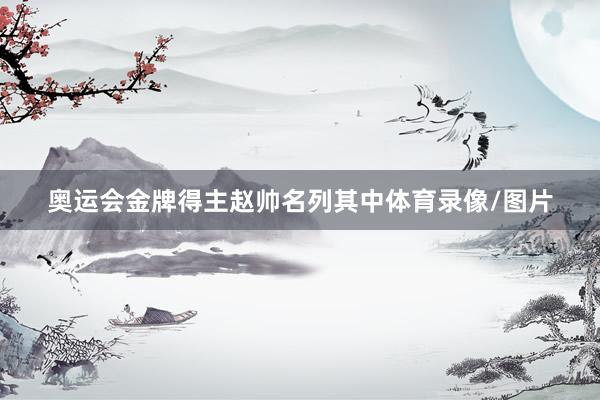 奥运会金牌得主赵帅名列其中体育录像/图片