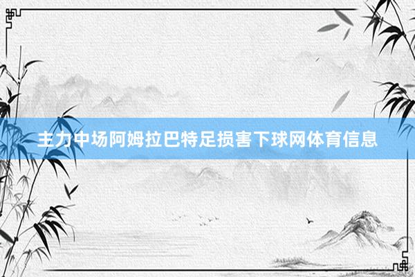 主力中场阿姆拉巴特足损害下球网体育信息