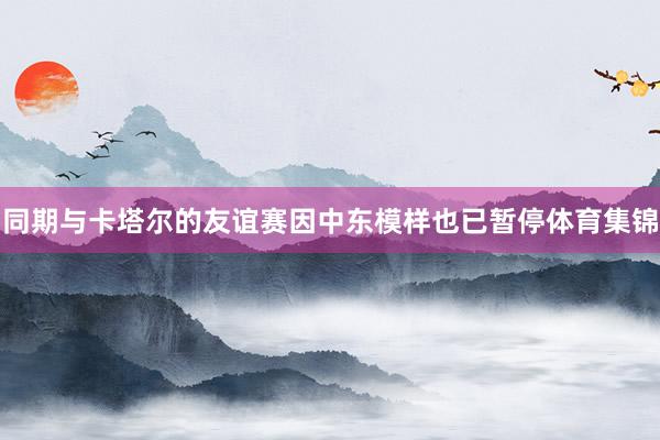 同期与卡塔尔的友谊赛因中东模样也已暂停体育集锦