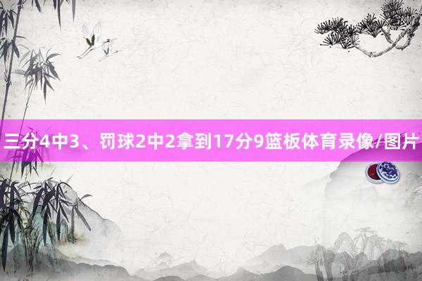 三分4中3、罚球2中2拿到17分9篮板体育录像/图片