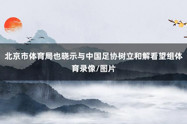 北京市体育局也晓示与中国足协树立和解看望组体育录像/图片