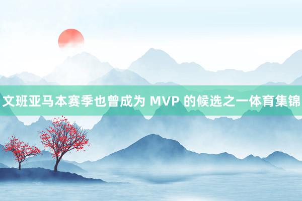 文班亚马本赛季也曾成为 MVP 的候选之一体育集锦