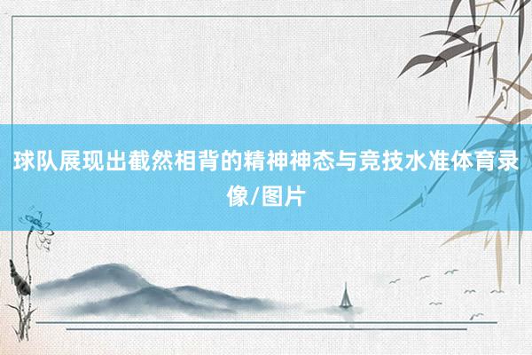 球队展现出截然相背的精神神态与竞技水准体育录像/图片