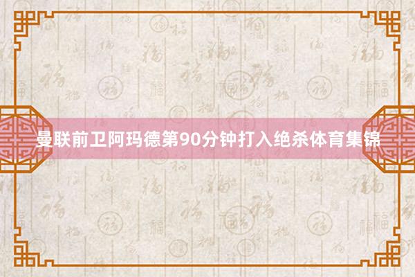 曼联前卫阿玛德第90分钟打入绝杀体育集锦